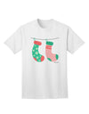 Stylish Mrs and Mrs Christmas Couple Stockings Adult T-Shirt by TooLoud-Mens T-shirts-TooLoud-White-Small-Davson Sales