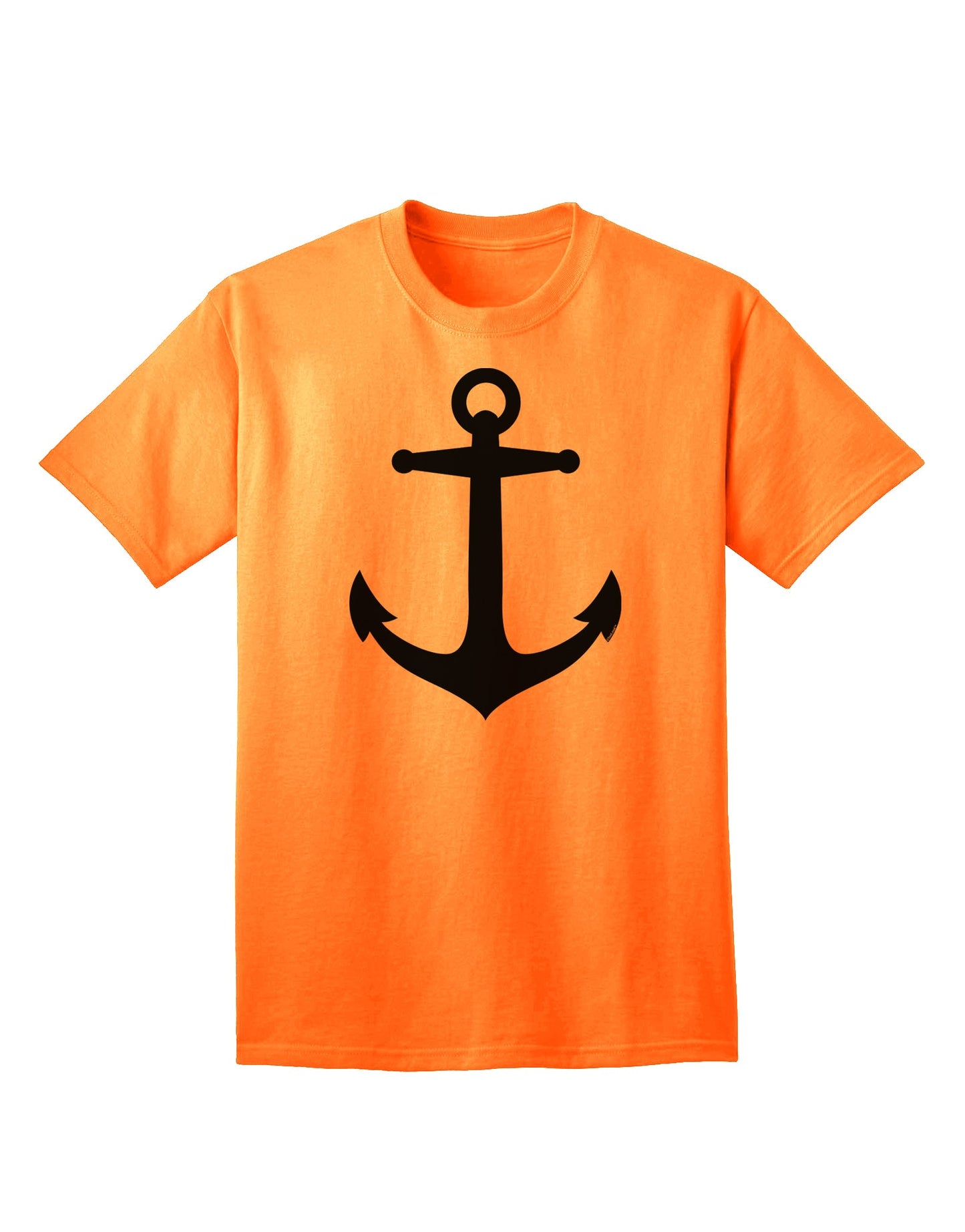 Stylish Nautical Sailor Anchor Adult T-Shirt for Fashion-Forward Individuals-Mens T-shirts-TooLoud-Neon-Orange-Small-Davson Sales
