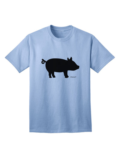 Stylish Pig Silhouette Adult T-Shirt with Exquisite Design by TooLoud-Mens T-shirts-TooLoud-Light-Blue-Small-Davson Sales