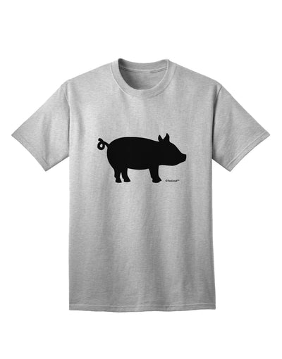 Stylish Pig Silhouette Adult T-Shirt with Exquisite Design by TooLoud-Mens T-shirts-TooLoud-AshGray-Small-Davson Sales