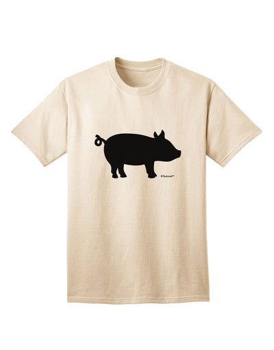 Stylish Pig Silhouette Adult T-Shirt with Exquisite Design by TooLoud-Mens T-shirts-TooLoud-Natural-Small-Davson Sales