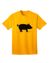 Stylish Pig Silhouette Adult T-Shirt with Exquisite Design by TooLoud-Mens T-shirts-TooLoud-Gold-Small-Davson Sales