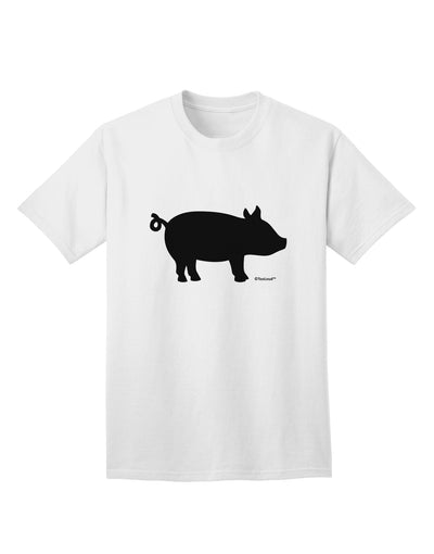 Stylish Pig Silhouette Adult T-Shirt with Exquisite Design by TooLoud-Mens T-shirts-TooLoud-White-Small-Davson Sales