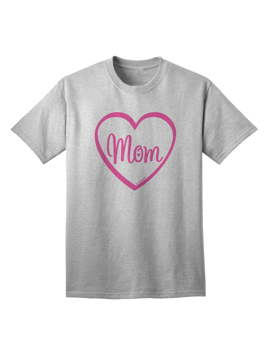 Stylish Pink Adult T-Shirt with Mom Heart Design by TooLoud-Mens T-shirts-TooLoud-White-Small-Davson Sales