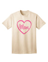 Stylish Pink Adult T-Shirt with Mom Heart Design by TooLoud-Mens T-shirts-TooLoud-Natural-Small-Davson Sales