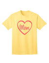 Stylish Pink Adult T-Shirt with Mom Heart Design by TooLoud-Mens T-shirts-TooLoud-Yellow-Small-Davson Sales