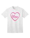 Stylish Pink Adult T-Shirt with Mom Heart Design by TooLoud-Mens T-shirts-TooLoud-White-Small-Davson Sales