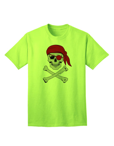 Stylish Pirate Skull Adult T-Shirt for the Fashion-forward Individual-Mens T-shirts-TooLoud-Neon-Green-Small-Davson Sales