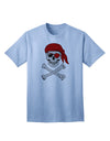 Stylish Pirate Skull Adult T-Shirt for the Fashion-forward Individual-Mens T-shirts-TooLoud-Light-Blue-Small-Davson Sales