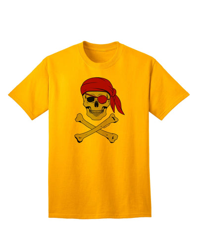 Stylish Pirate Skull Adult T-Shirt for the Fashion-forward Individual-Mens T-shirts-TooLoud-Gold-Small-Davson Sales