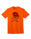 Stylish Pirate Skull Adult T-Shirt for the Fashion-forward Individual-Mens T-shirts-TooLoud-Orange-Small-Davson Sales