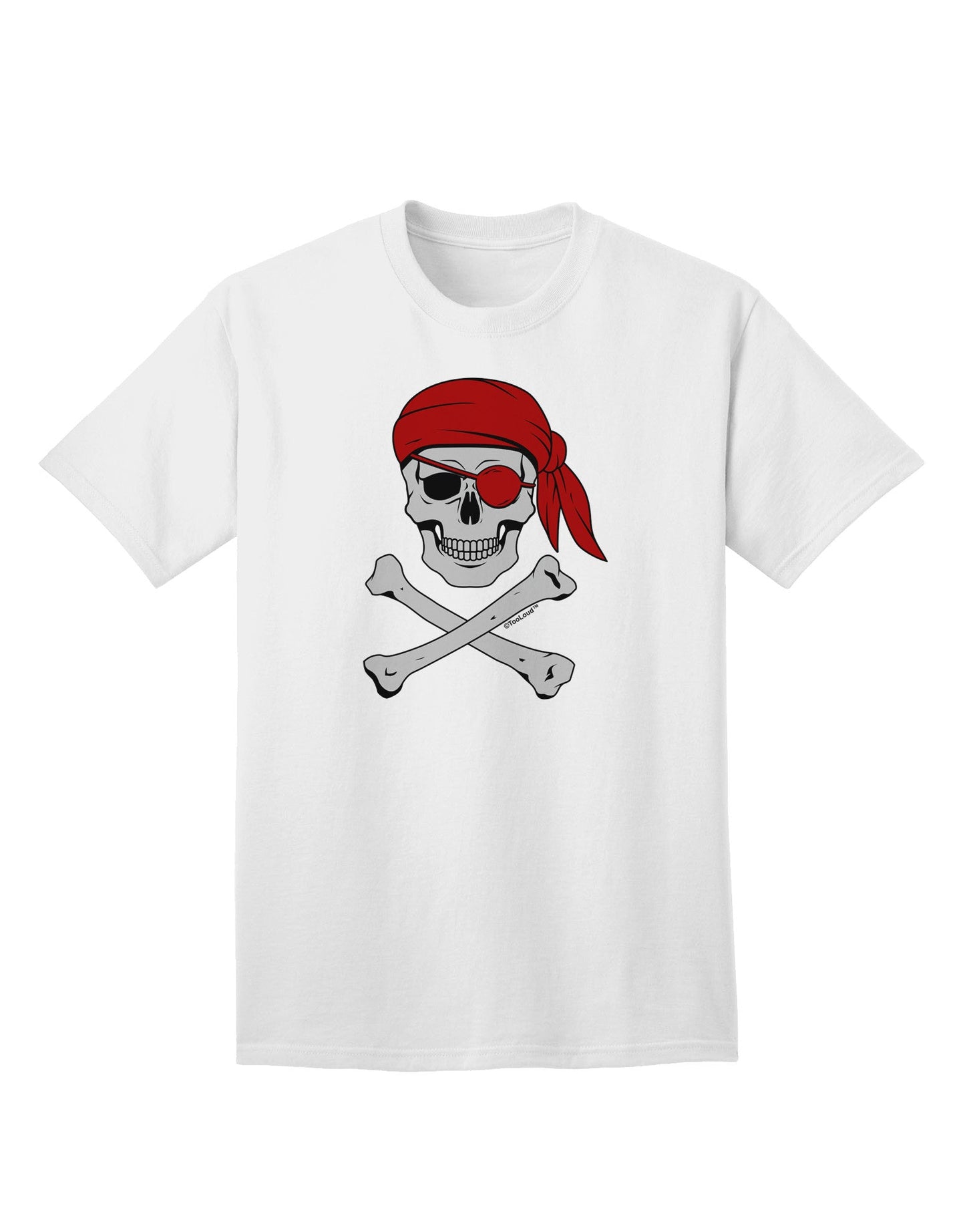 Stylish Pirate Skull Adult T-Shirt for the Fashion-forward Individual-Mens T-shirts-TooLoud-White-Small-Davson Sales