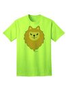 Stylish Pomeranian Dog Adult T-Shirt by TooLoud-Mens T-shirts-TooLoud-Neon-Green-Small-Davson Sales