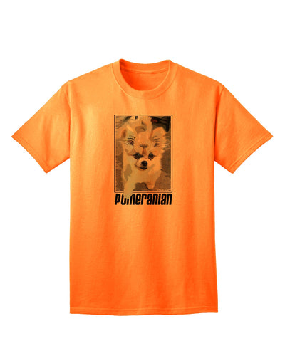 Stylish Pomeranian Step Out Adult T-Shirt - A Must-Have for Dog Lovers, Exclusively by TooLoud-Mens T-shirts-TooLoud-Neon-Orange-Small-Davson Sales