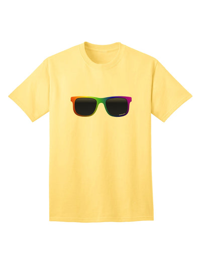 Stylish Pride Rainbow Glasses Adult T-Shirt by TooLoud-Mens T-shirts-TooLoud-Yellow-Small-Davson Sales