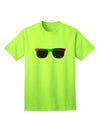 Stylish Pride Rainbow Glasses Adult T-Shirt by TooLoud-Mens T-shirts-TooLoud-Neon-Green-Small-Davson Sales