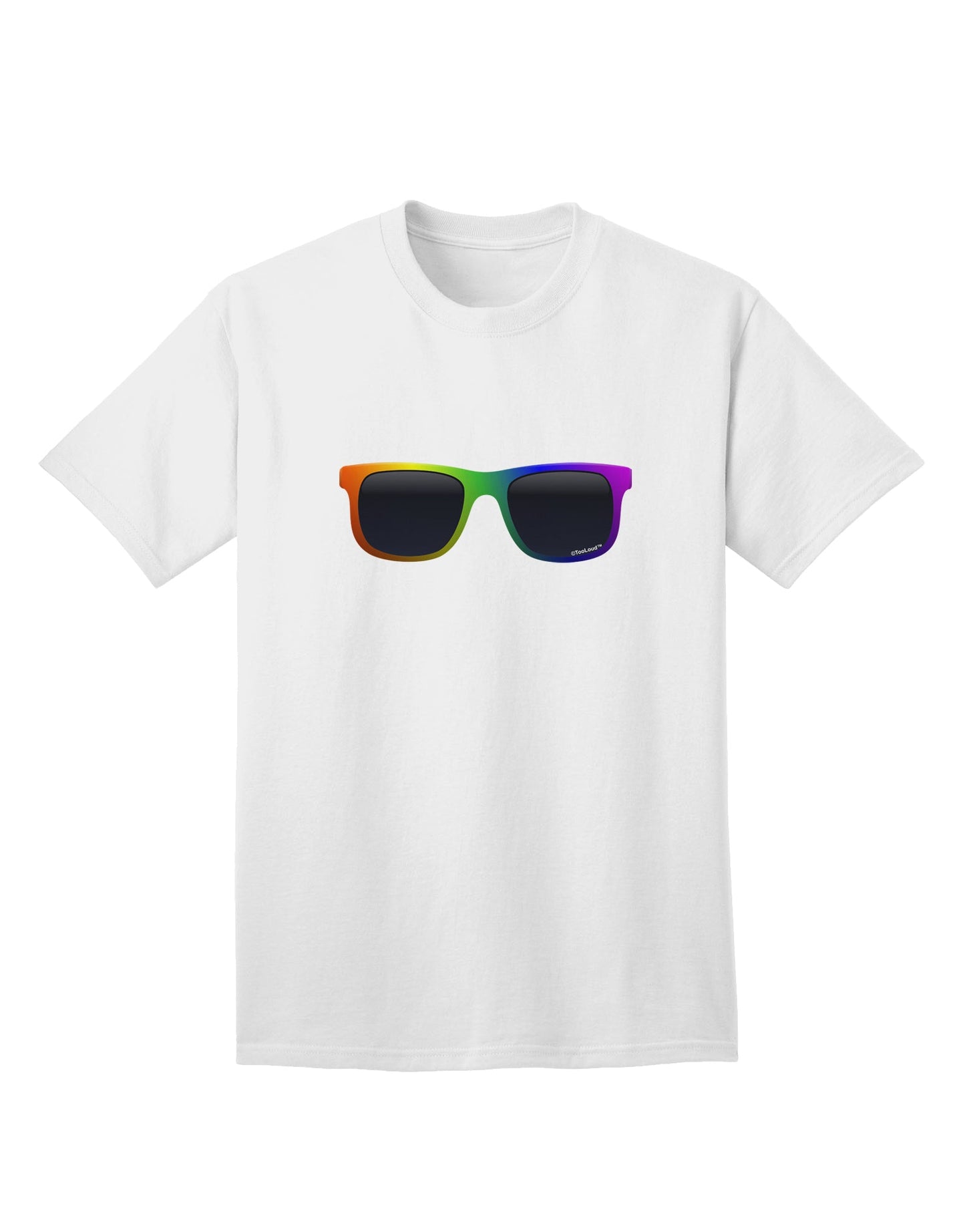Stylish Pride Rainbow Glasses Adult T-Shirt by TooLoud-Mens T-shirts-TooLoud-White-Small-Davson Sales