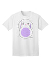 Stylish Purple Adult T-Shirt featuring Adorable Bunny with Floppy Ears by TooLoud-Mens T-shirts-TooLoud-White-Small-Davson Sales