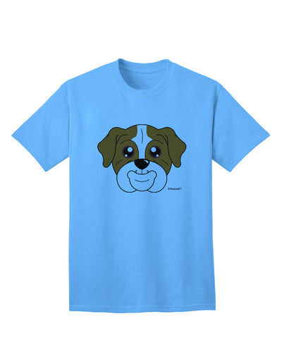 Stylish Red Adult T-Shirt featuring an Adorable Bulldog Design by TooLoud-Mens T-shirts-TooLoud-Aquatic-Blue-Small-Davson Sales