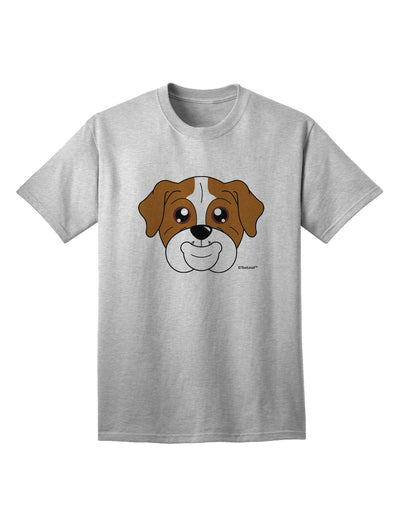 Stylish Red Adult T-Shirt featuring an Adorable Bulldog Design by TooLoud-Mens T-shirts-TooLoud-AshGray-Small-Davson Sales