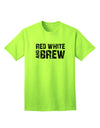 Stylish Red White and Brew Adult T-Shirt: A Must-Have Addition to Your Wardrobe, Crafted by TooLoud-Mens T-shirts-TooLoud-Neon-Green-Small-Davson Sales