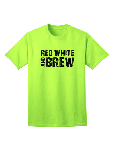 Stylish Red White and Brew Adult T-Shirt: A Must-Have Addition to Your Wardrobe, Crafted by TooLoud-Mens T-shirts-TooLoud-Neon-Green-Small-Davson Sales