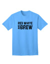 Stylish Red White and Brew Adult T-Shirt: A Must-Have Addition to Your Wardrobe, Crafted by TooLoud-Mens T-shirts-TooLoud-Aquatic-Blue-Small-Davson Sales