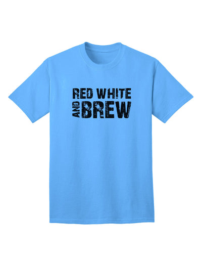 Stylish Red White and Brew Adult T-Shirt: A Must-Have Addition to Your Wardrobe, Crafted by TooLoud-Mens T-shirts-TooLoud-Aquatic-Blue-Small-Davson Sales