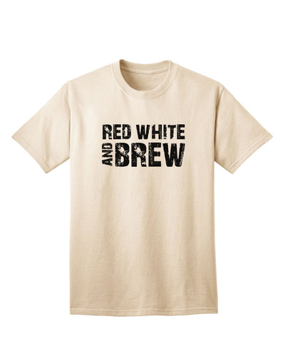 Stylish Red White and Brew Adult T-Shirt: A Must-Have Addition to Your Wardrobe, Crafted by TooLoud-Mens T-shirts-TooLoud-Natural-Small-Davson Sales