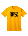 Stylish Red White and Brew Adult T-Shirt: A Must-Have Addition to Your Wardrobe, Crafted by TooLoud-Mens T-shirts-TooLoud-Gold-Small-Davson Sales