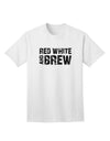 Stylish Red White and Brew Adult T-Shirt: A Must-Have Addition to Your Wardrobe, Crafted by TooLoud-Mens T-shirts-TooLoud-White-Small-Davson Sales