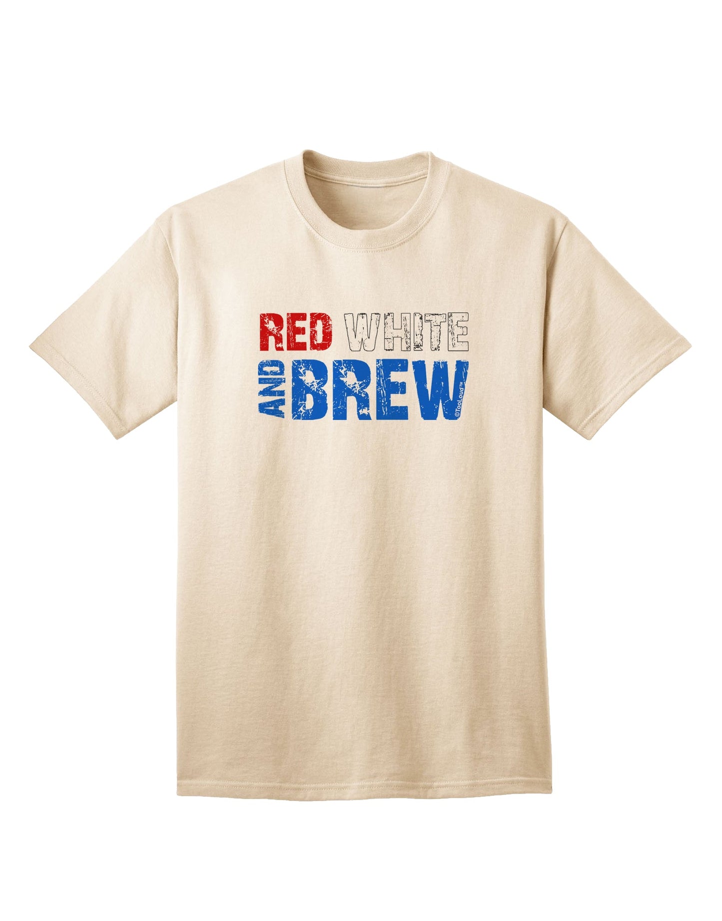 Stylish Red White and Brew Color Adult T-Shirt - A Must-Have for Fashion-Forward Individuals, Crafted by TooLoud-Mens T-shirts-TooLoud-Natural-Small-Davson Sales