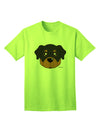 Stylish Rottweiler Dog Adult T-Shirt by TooLoud-Mens T-shirts-TooLoud-Neon-Green-Small-Davson Sales