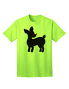 Stylish Rudolph Silhouette - Festive Adult T-Shirt for Christmas by TooLoud-Mens T-shirts-TooLoud-Neon-Green-Small-Davson Sales