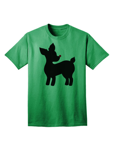 Stylish Rudolph Silhouette - Festive Adult T-Shirt for Christmas by TooLoud-Mens T-shirts-TooLoud-Kelly-Green-Small-Davson Sales