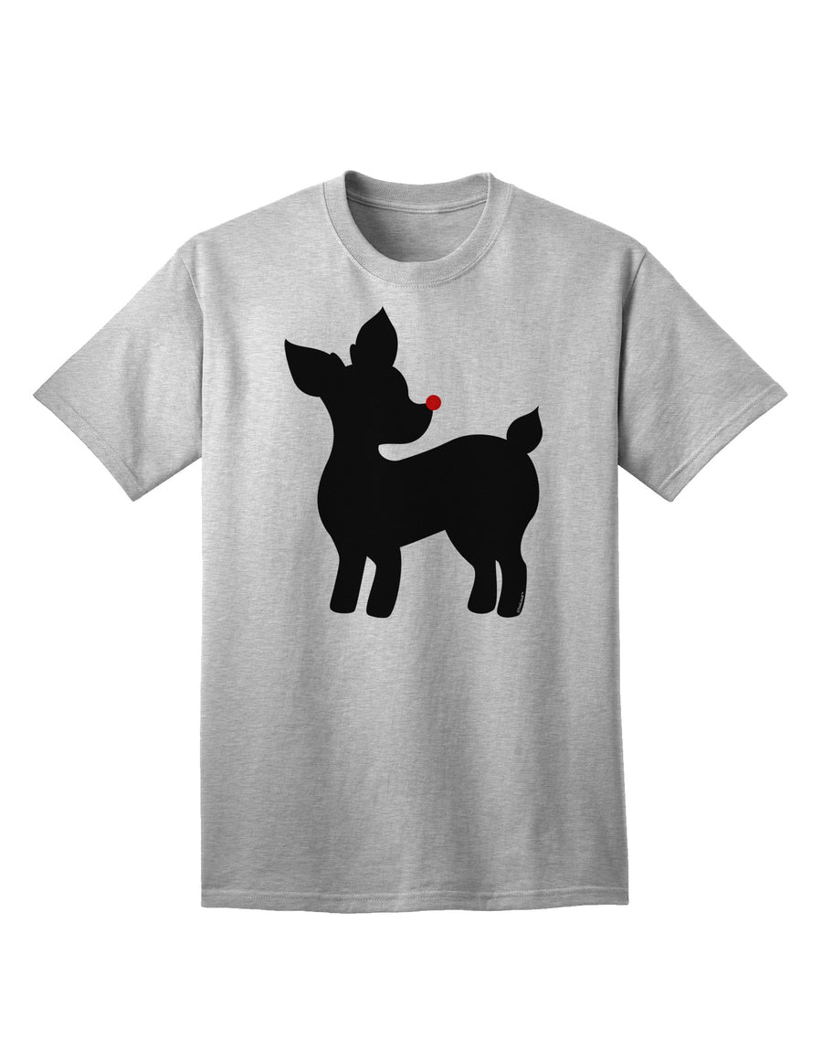 Stylish Rudolph Silhouette - Festive Adult T-Shirt for Christmas by TooLoud-Mens T-shirts-TooLoud-White-Small-Davson Sales