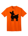 Stylish Rudolph Silhouette - Festive Adult T-Shirt for Christmas by TooLoud-Mens T-shirts-TooLoud-Orange-Small-Davson Sales