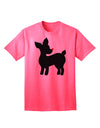 Stylish Rudolph Silhouette - Festive Adult T-Shirt for Christmas by TooLoud-Mens T-shirts-TooLoud-Neon-Pink-Small-Davson Sales