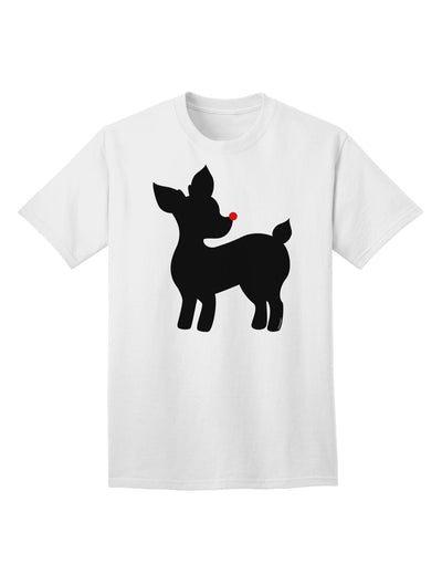 Stylish Rudolph Silhouette - Festive Adult T-Shirt for Christmas by TooLoud-Mens T-shirts-TooLoud-White-Small-Davson Sales