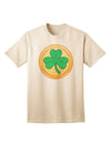 Stylish Shamrock Button Vector Design Adult T-Shirt Offered by TooLoud-Mens T-shirts-TooLoud-Natural-Small-Davson Sales