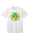 Stylish Shamrock Button Vector Design Adult T-Shirt Offered by TooLoud-Mens T-shirts-TooLoud-White-Small-Davson Sales