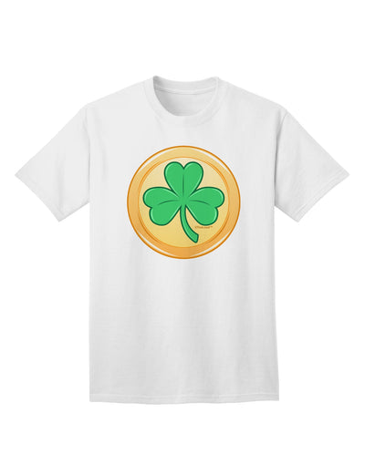 Stylish Shamrock Button Vector Design Adult T-Shirt Offered by TooLoud-Mens T-shirts-TooLoud-White-Small-Davson Sales