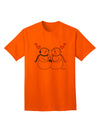 Stylish Snowman and Snowwoman Couple Adult T-Shirt by TooLoud-Mens T-shirts-TooLoud-Orange-Small-Davson Sales