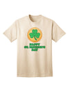 Stylish St Patrick's Day Adult T-Shirt featuring Shamrock Button by TooLoud-Mens T-shirts-TooLoud-Natural-Small-Davson Sales