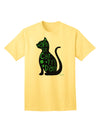 Stylish St. Patrick's Day Cat Adult T-Shirt by TooLoud for a Festive Celebration-Mens T-shirts-TooLoud-Yellow-Small-Davson Sales