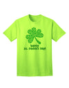 Stylish St. Patrick's Day Shamrock Adult T-Shirt with Captivating Design by TooLoud-Mens T-shirts-TooLoud-Neon-Green-Small-Davson Sales