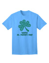 Stylish St. Patrick's Day Shamrock Adult T-Shirt with Captivating Design by TooLoud-Mens T-shirts-TooLoud-Aquatic-Blue-Small-Davson Sales