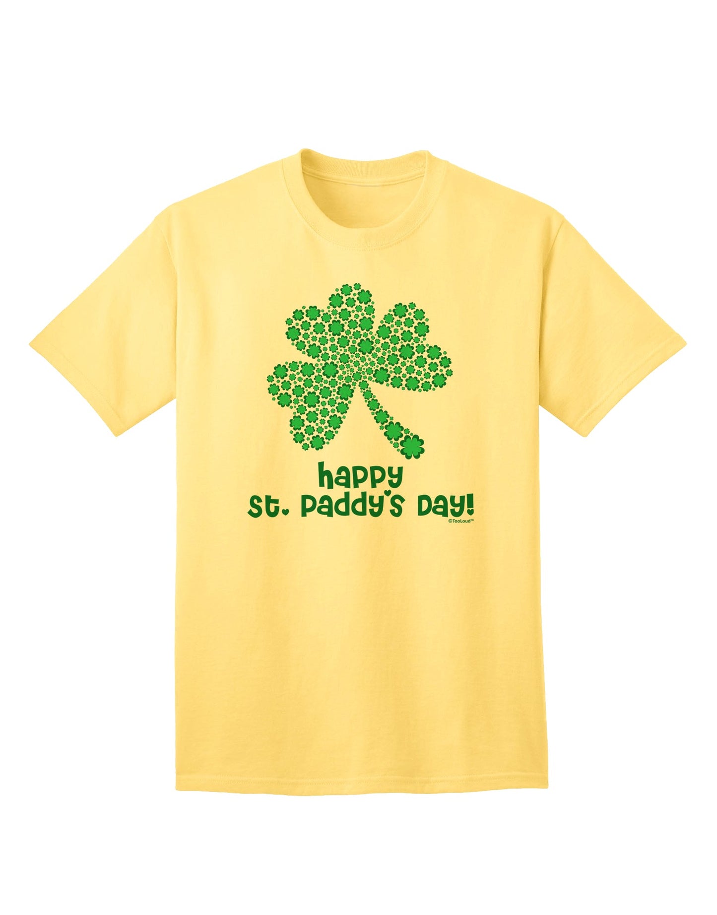 Stylish St. Patrick's Day Shamrock Adult T-Shirt with Captivating Design by TooLoud-Mens T-shirts-TooLoud-Yellow-Small-Davson Sales