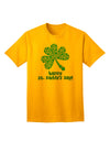 Stylish St. Patrick's Day Shamrock Adult T-Shirt with Captivating Design by TooLoud-Mens T-shirts-TooLoud-Gold-Small-Davson Sales