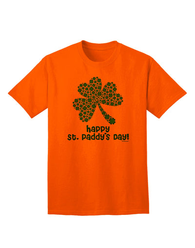 Stylish St. Patrick's Day Shamrock Adult T-Shirt with Captivating Design by TooLoud-Mens T-shirts-TooLoud-Orange-Small-Davson Sales